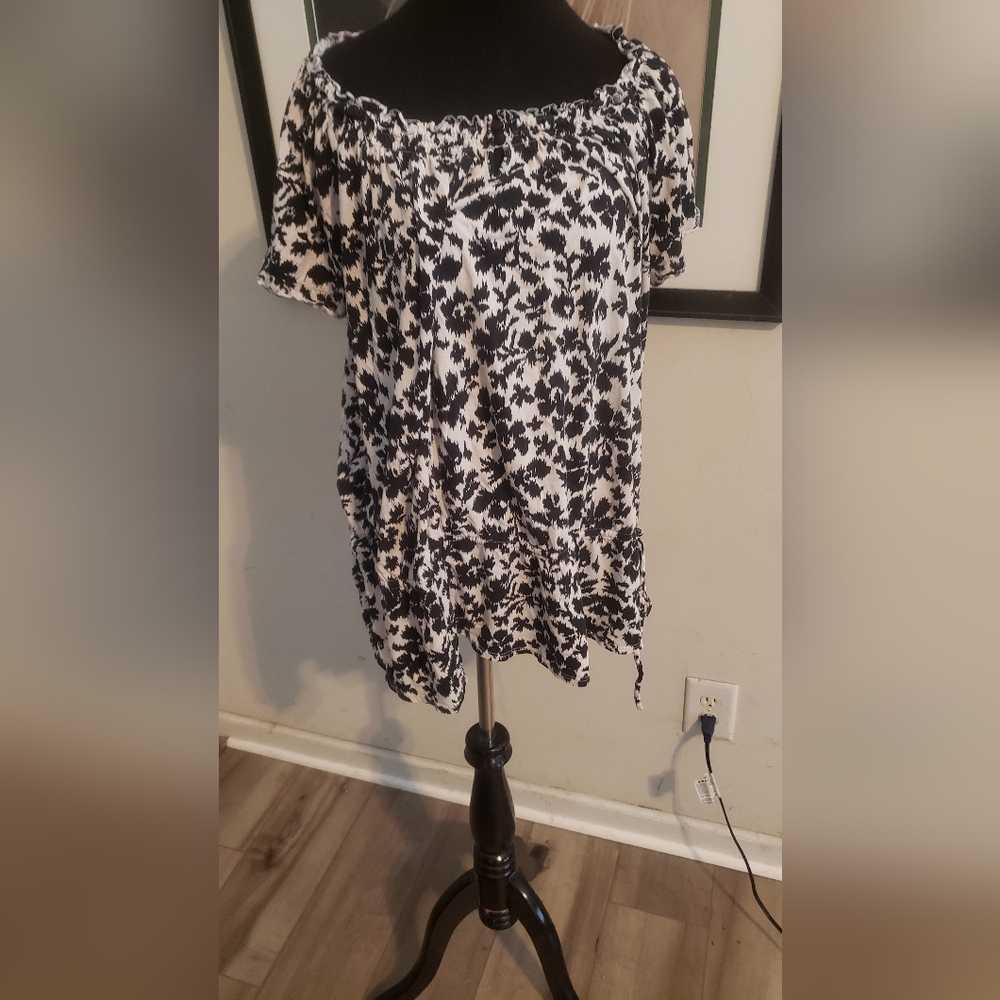 Black and White Patterned Dress